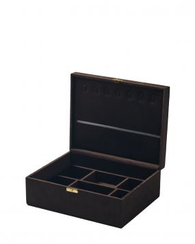 Бархатная двухуровневая шкатулка с тиснением Октагон / Octagon