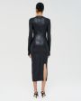 Alessandro Vigilante Латексное платье миди, цвет черный - миниатюра 5