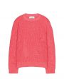 LANEUS Вязаный свитер с потертостями, цвет розовый - миниатюра 1