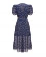 Платье миди Yasmin с цветочным принтом, цвет синий - миниатюра 2