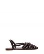 Дутые плетеные сандалии Cabersa из кожи, цвет коричневый - миниатюра 3