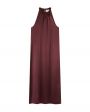 LOULOU STUDIO Атласное платье-халтер Morene, цвет бордовый - миниатюра 1