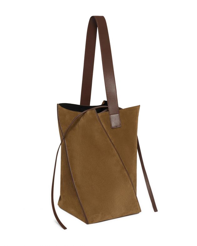 Замшевая сумка Swirl Tote, цвет коричневый - изображение 1