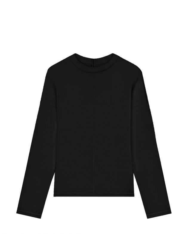 Nanushka Атласная блуза Yvonne, цвет черный - изображение 1