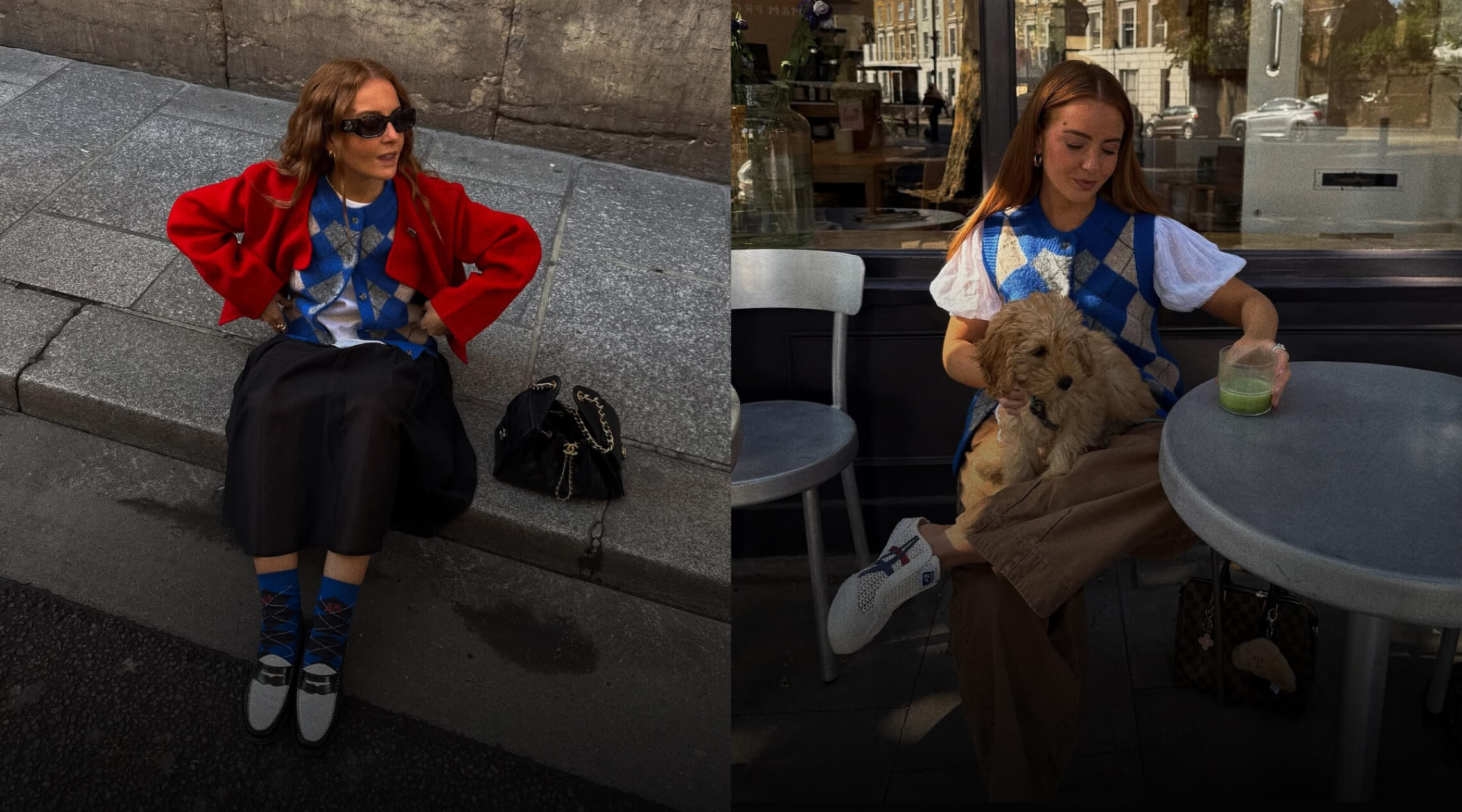 История на новый лад: 3 образа с узором аргайл История на новый лад: 3 образа с узором аргайл