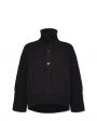 Оверсайз свитер Bay с воротником-поло, цвет черный - миниатюра 1