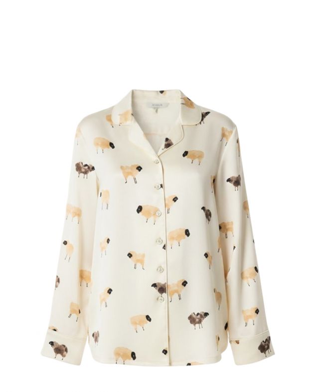 The Ayris Пижамная рубашка Serena, цвет бежево-темно-коричневый - изображение 1