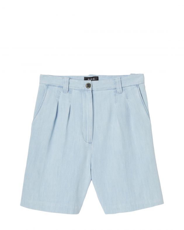 A.P.C. Шорты Nola, цвет голубой - изображение 1