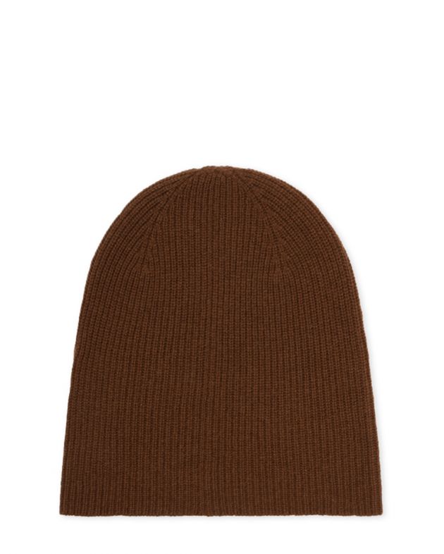 LOULOU STUDIO Кашемировая шапка Gata, цвет коричневый - изображение 1