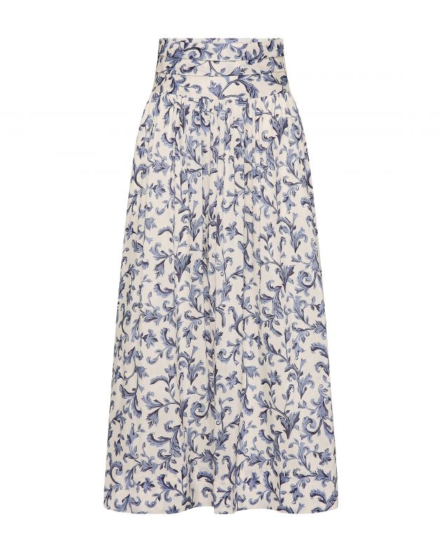 POSSE Юбка изо льна и шелка, цвет разноцветный - изображение 1