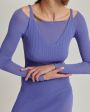 Двухслойное платье миди Bacall, цвет фиолетовый - миниатюра 7
