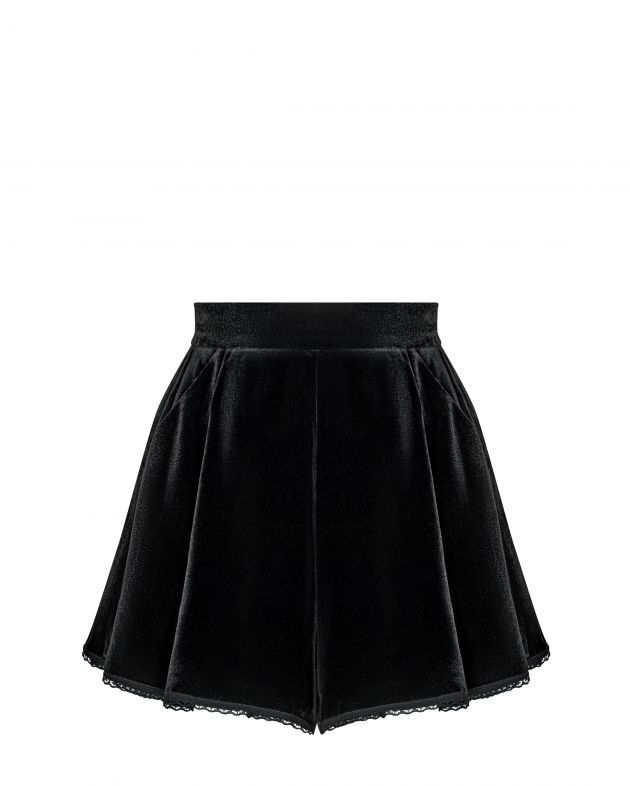 Mismos Бархатные шорты, цвет черный - изображение 1