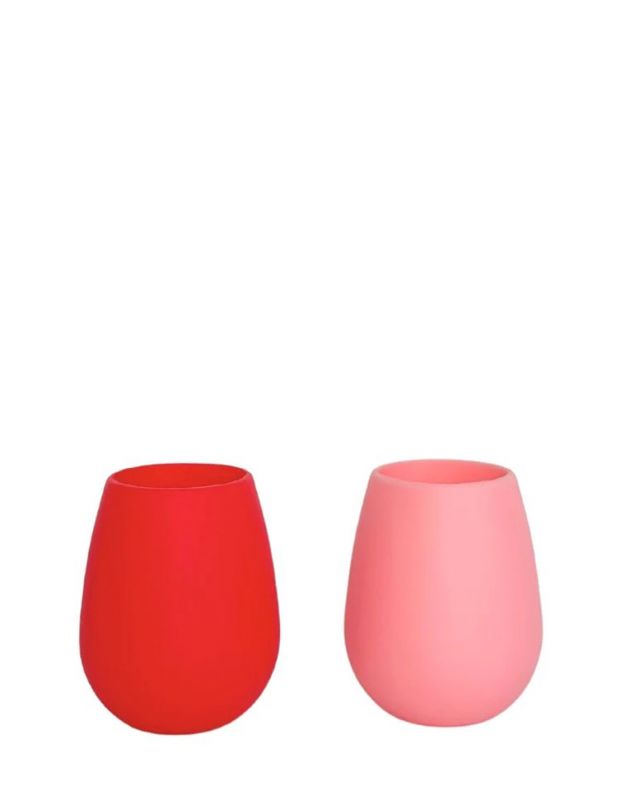 Porter Green Набор силиконовых стаканов Fegg (2 шт.), цвет красный/розовый - изображение 1