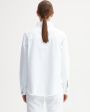 Джинсовая рубашка с эффектом потертости, цвет белый - миниатюра 4