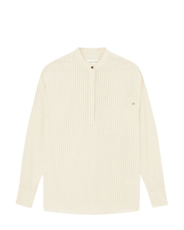 LOULOU DE SAISON Рубашка Pavi Stripes, цвет черно-белый - изображение 1