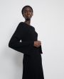 Платье макси Eliav из шерсти и кашемира, цвет черный - миниатюра 4