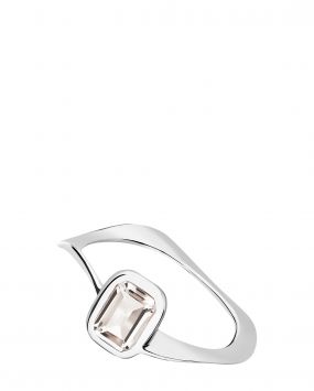 Кольцо-волна с горным хрусталем Wave Base
