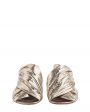 Forte Forte Босоножки из кожи-металлик на высоком каблуке, цвет серебристый - миниатюра 3