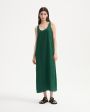 Шелковое платье-майка, цвет зеленый - миниатюра 2