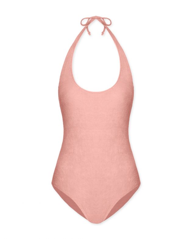 Слитный купальник Amber с открытой спиной, цвет розовый - изображение 1
