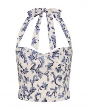 Топ изо льна и шелка