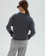 Кашемировый свитер с воротником поло, цвет темно-серый - миниатюра 4