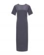 Шелковое платье-футболка, цвет серый - миниатюра 1