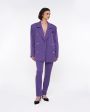 Шерстяные брюки-леггинсы Pinzon со съемными штрипками, цвет фиолетовый - миниатюра 3