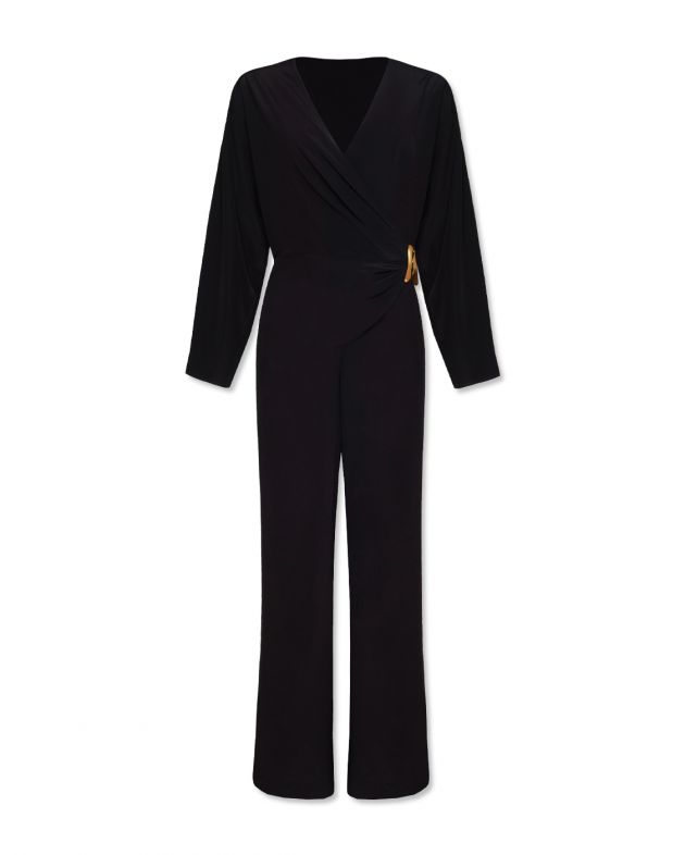 Комбинезон Marina из шелка, цвет черный - изображение 1