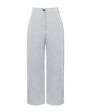Широкие брюки с регулируемым поясом, цвет светло-серый - миниатюра 1