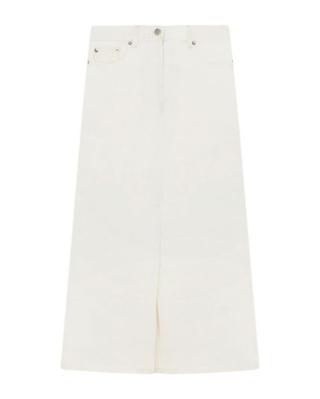 LOULOU STUDIO Джинсовая юбка Rona, цвет белый - изображение 1