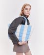 VeeCollective Сумка-тоут Porter Medium в полоску, цвет голубой-айвори - миниатюра 3