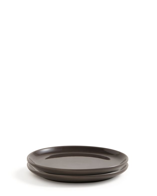 Набор из двух плоских тарелок Bilancia Small, цвет серый - изображение 1
