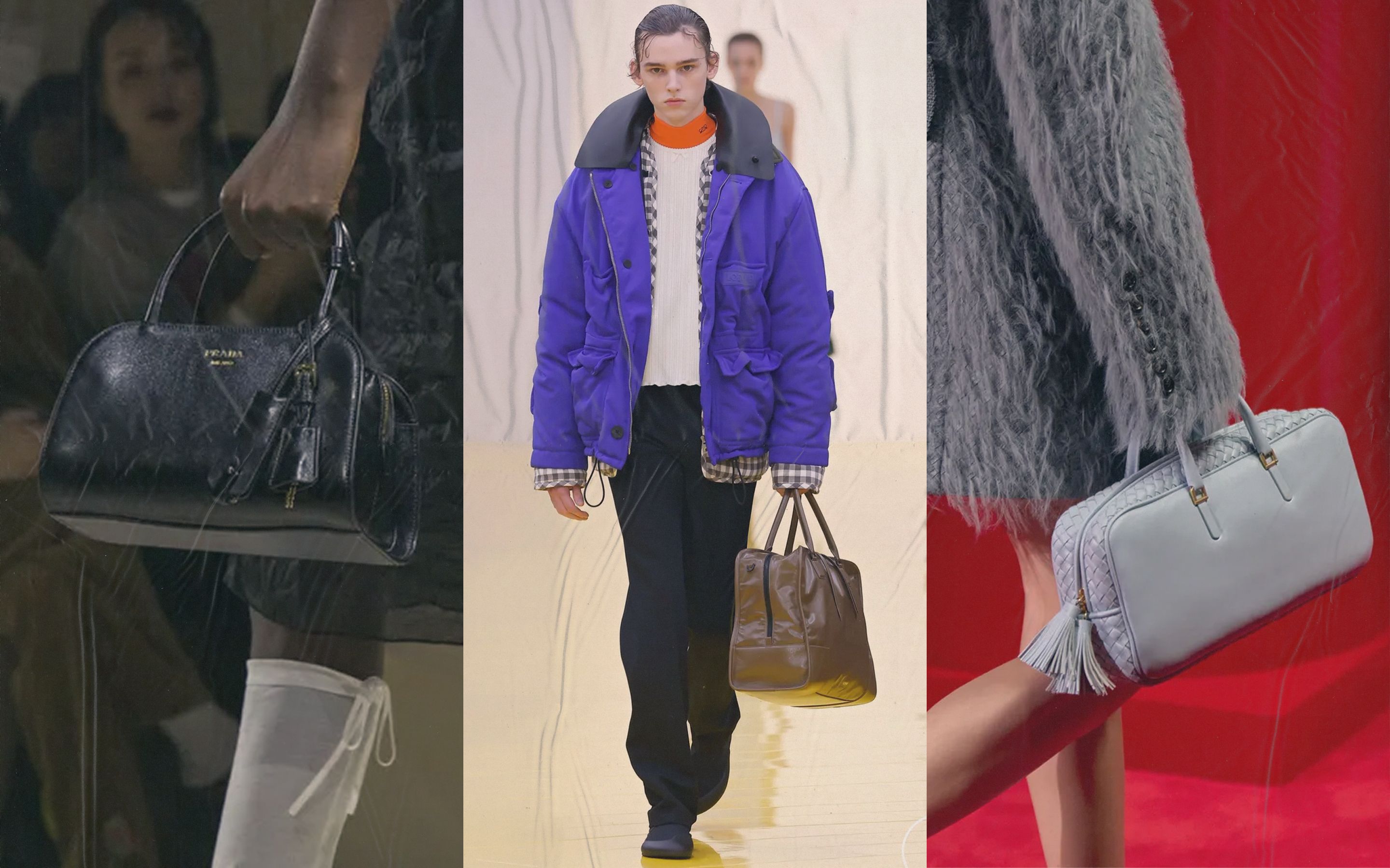 Prada, Loewe, Bottega Veneta, все —&nbsp;FW26/27. Источник фото: Tagwalk.