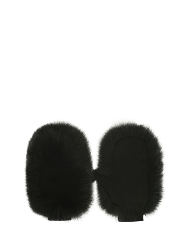 Vanise Кашемировые варежки Heidi с мехом, цвет черный - изображение 1
