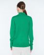 Базовый шерстяной свитер, цвет зеленый - миниатюра 4