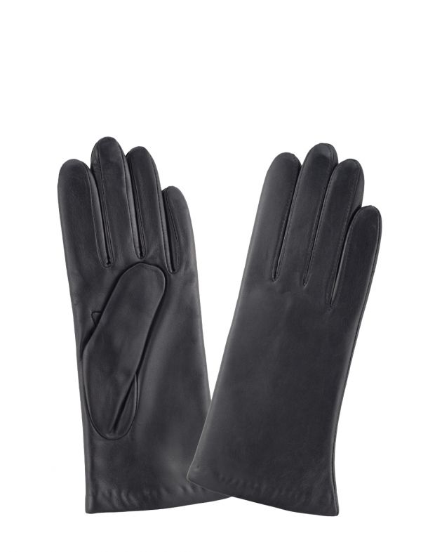 Glove Story Кожаные перчатки с кашемировым подкладом, цвет черный - изображение 1