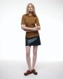 Rooth Кожаная юбка мини Twiggy, цвет коричневый - миниатюра 5