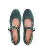 Бархатные туфли Mary Jane, цвет зеленый - миниатюра 2