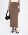 Вязаная юбка Avalon с ремнем, цвет коричневый - миниатюра 4