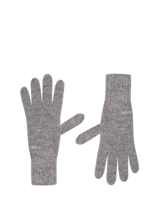 Вязаные перчатки, цвет серый - изображение 1