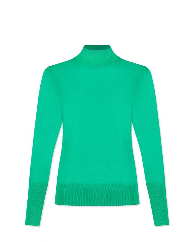 Базовый шерстяной свитер, цвет зеленый - изображение 1