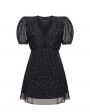 Короткое платье Yasmin в горох, цвет черный - миниатюра 1