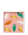 Декоративная тарелка Hamsa, цвет розовый - миниатюра 1