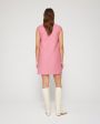 Платье-трапеция из жаккарда в стиле ретро, цвет розовый - миниатюра 5