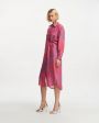 Essentiel Antwerp Шелковое платье-рубашка, цвет фиолетовый - миниатюра 3