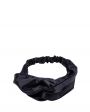 Шелковая повязка-бандо на голову, цвет черный - миниатюра 1