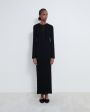 Длинное платье Nosaro в рубчик, цвет черный - миниатюра 2