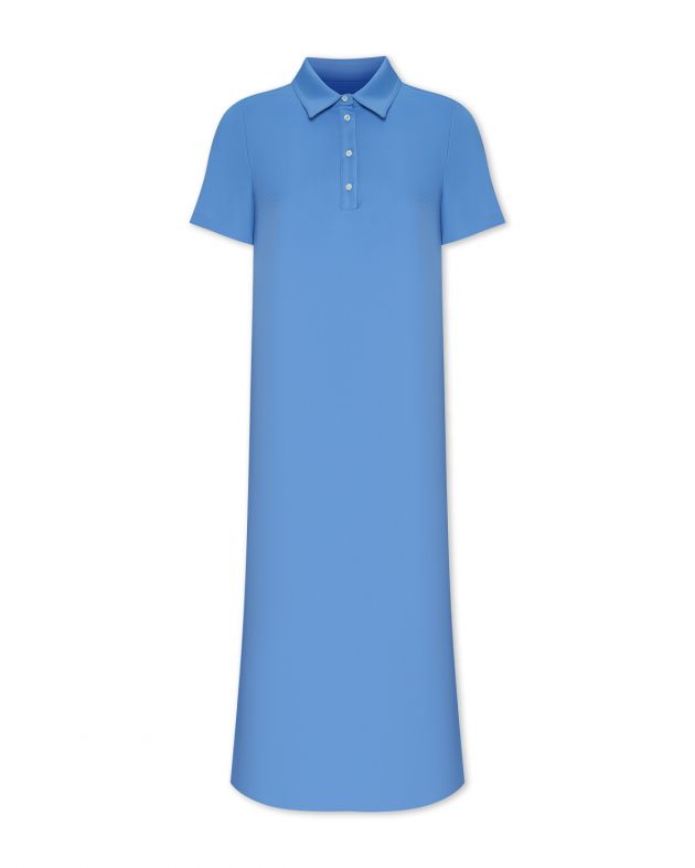 LOULOU STUDIO Платье-рубашка Bira из шерсти, цвет голубой - изображение 1