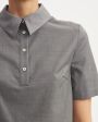 Укороченная рубашка Namil, цвет серый - миниатюра 4